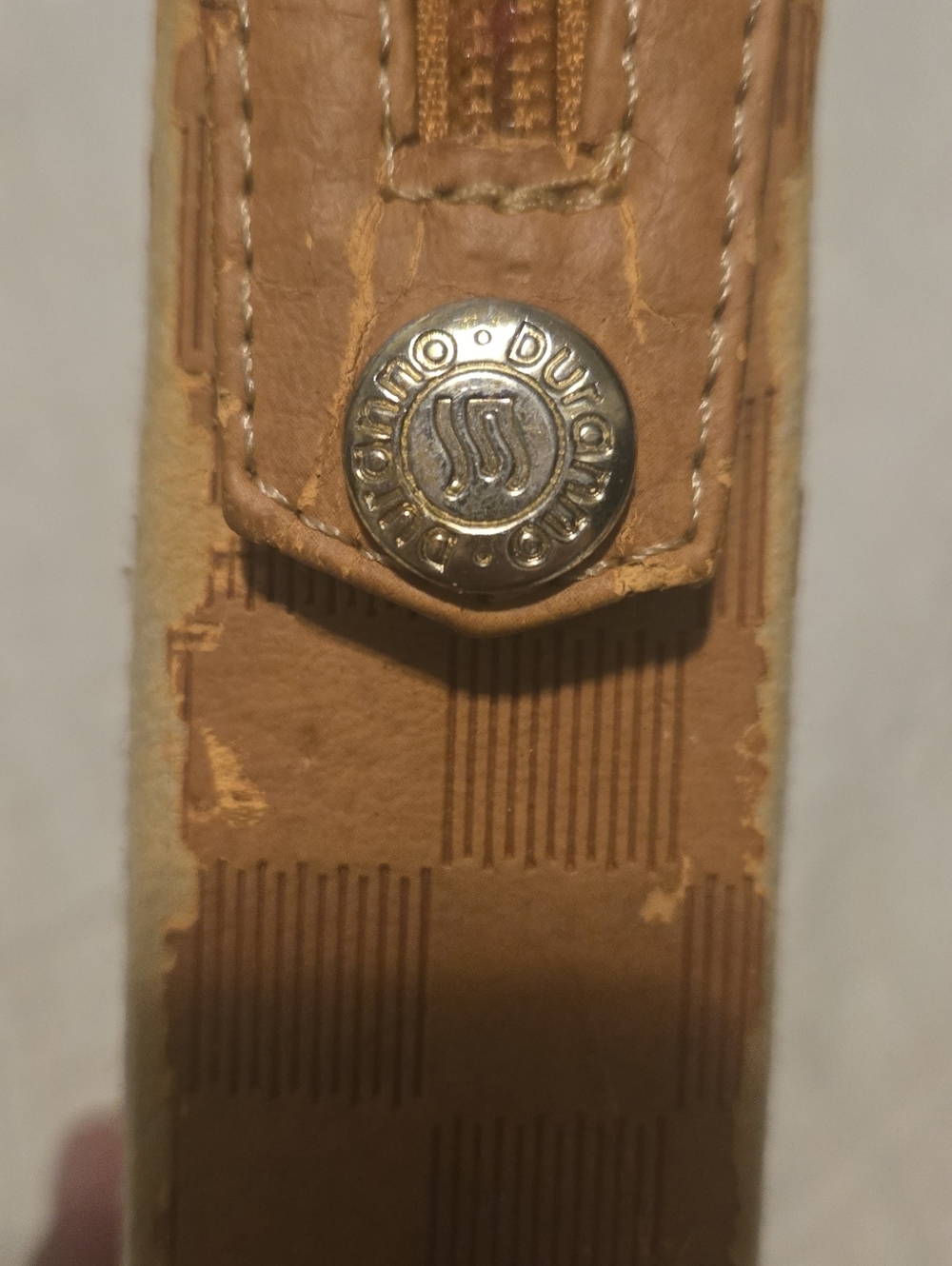 Vintage Duranno Vision Korean Study Bible Zip Wallet - Tan Checkerboard - Picture 9 of 10